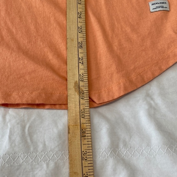 Jack &‎ Jones Organic Cotton Women's Orange Short Sleeve T-shirt Size Large - Picture 8 of 9